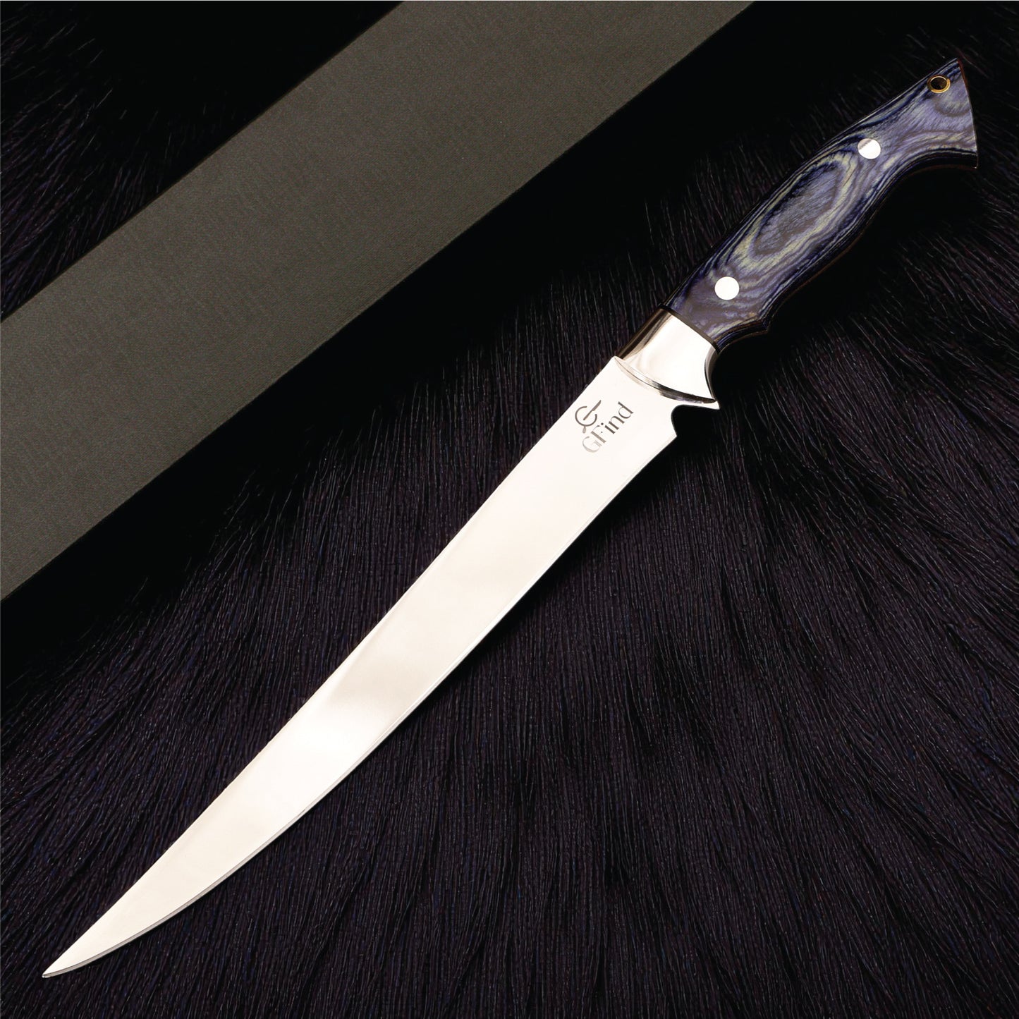 GFind Professional Fillet Knife | Hand Forged 12C27 Stainless Steel Blade Knife | Pakka Wood Handle