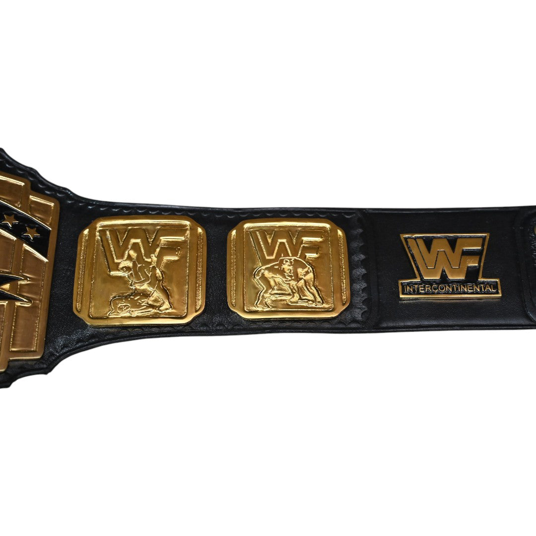 INTERCONTINENTAL HEAVYWEIGHT CHAMPIONSHIP BELT – 4MM LEATHER & GOLD-PLATED (FREE SHIPPING+ BAG)