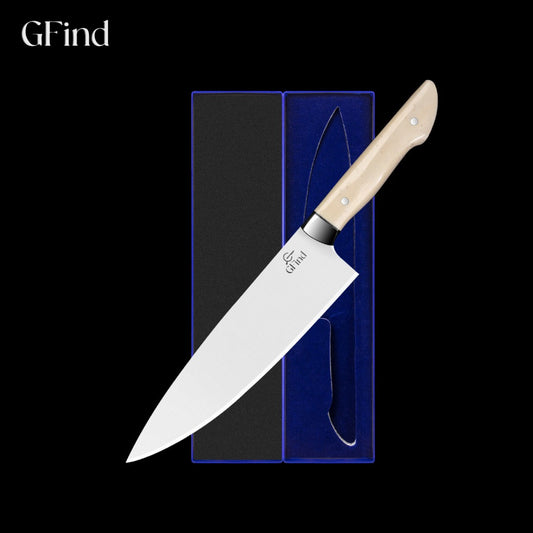 Bone handle chef knife for precision cutting