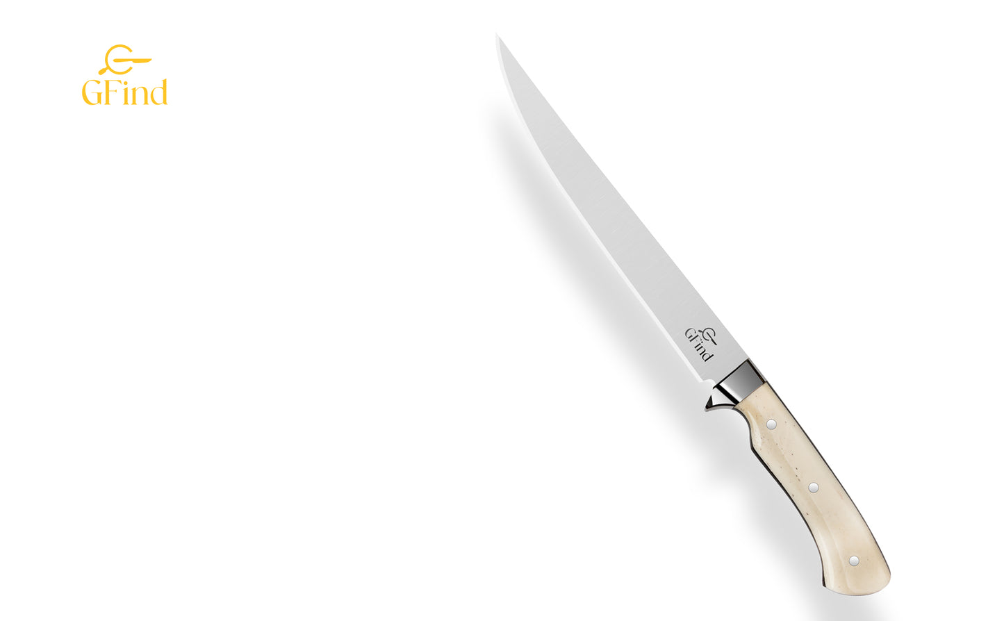 GFind's Fillet & Boning 8" Stainless Steel Knife, Camel Bone Handle