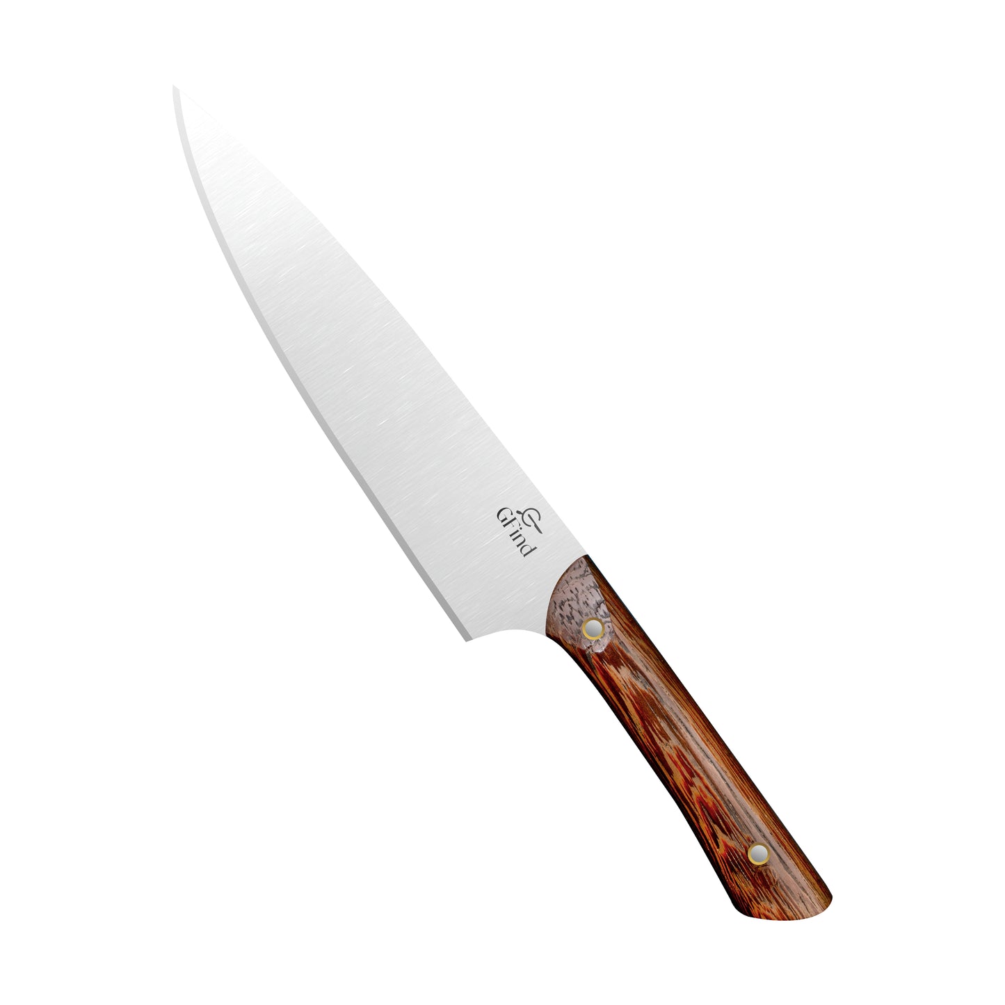 GFind Professional 8" Stainless Steel Chef Knife, Wenge Wood Handle
