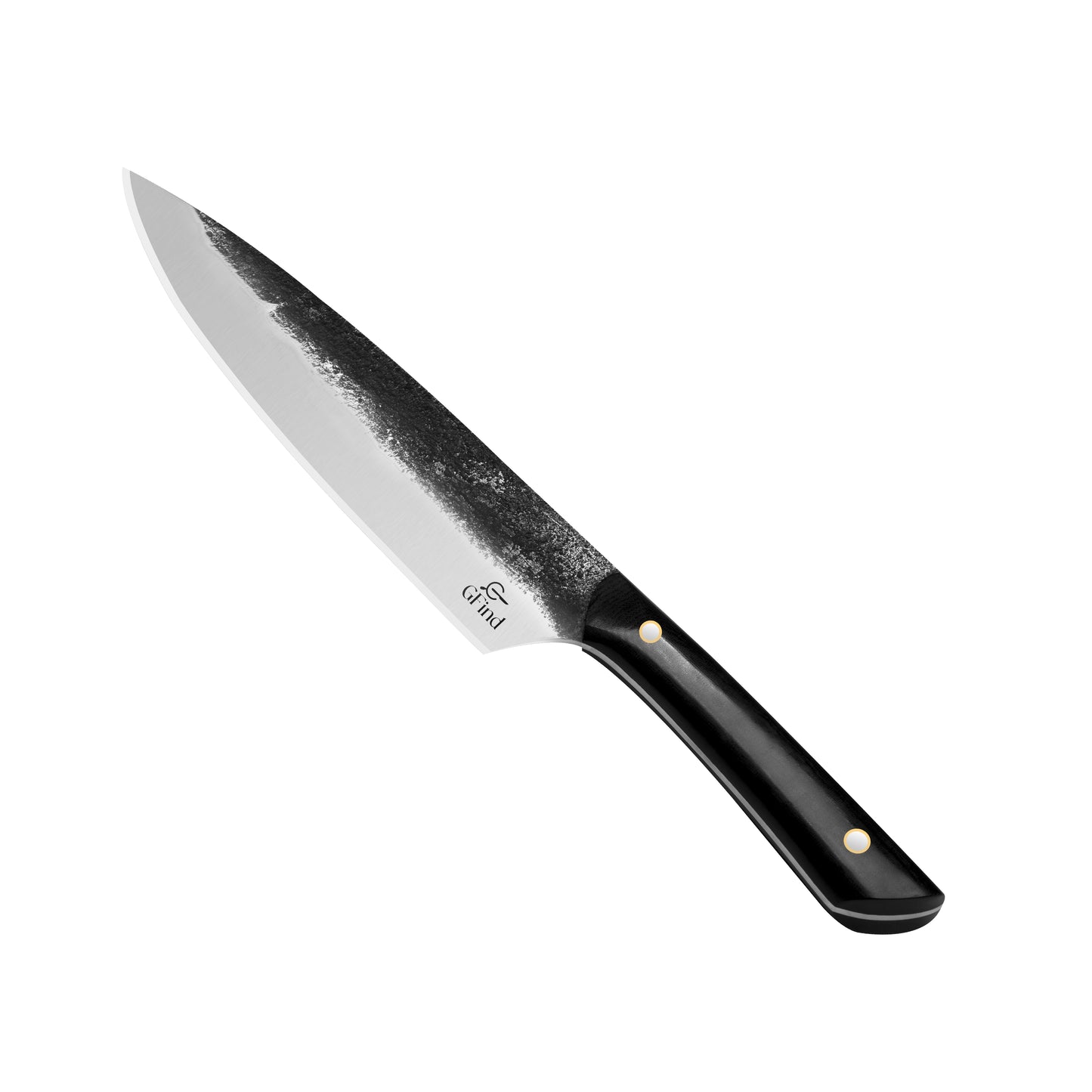 GFind Abrasive Finish Chef Knife , 8" Stainless Steel Blade, G10 Micarta Handle