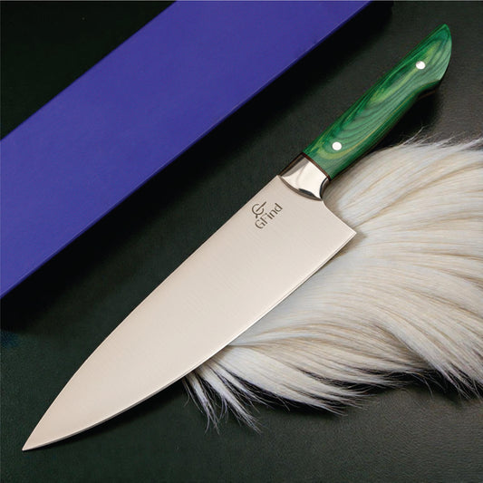 GFind Professional Handmade 12C27 Stainless Steel Blade Chef Knife | Pakkawood Handle