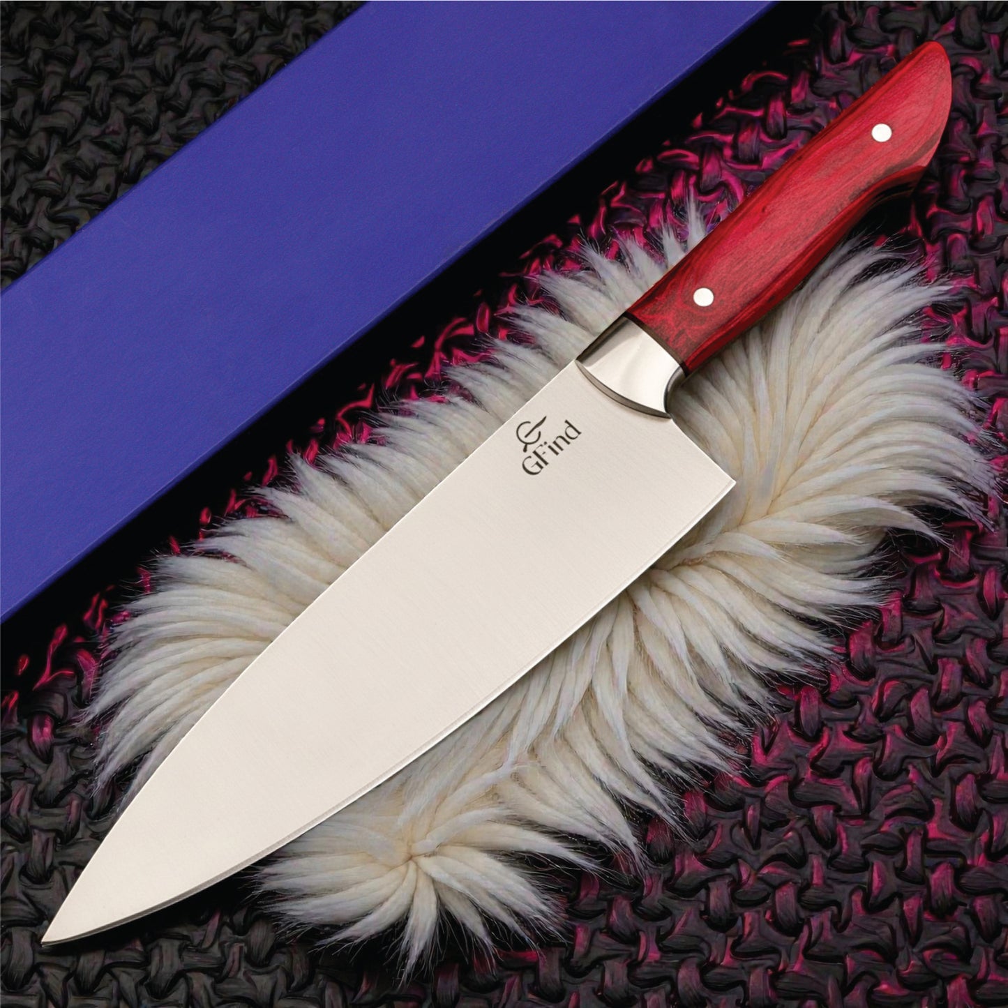 GFind Premium 12C27 Stainless Steel Blade Chef Knife | Ultra Sharp Blade with Pakkawood Handle