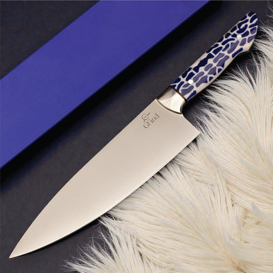 GFind Handmade 12C27 Stainless Steel Blade Chef Knife | Sharp Edge with Resin Handle