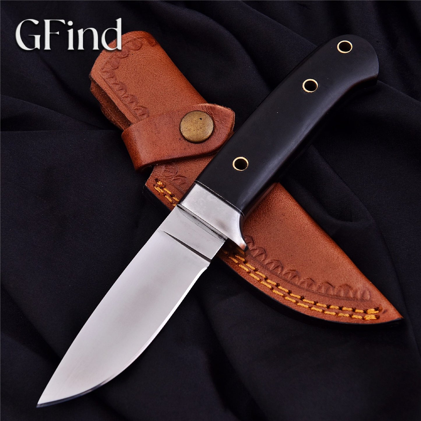Hunting Knife with Black G10 Handle | GFind Outdoor Blade