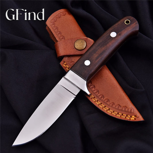 Hunting Knife with Rosewood Handle | GFind Outdoor Blade