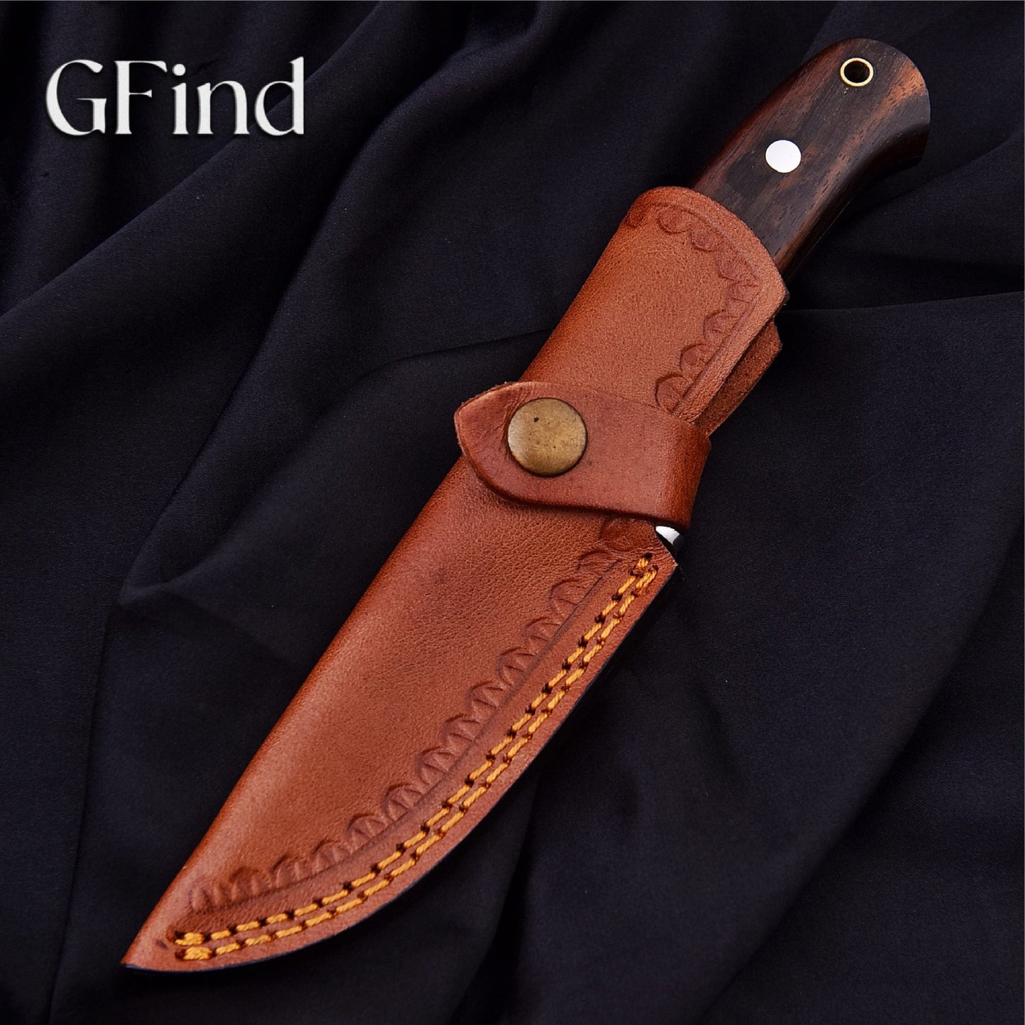 Hunting Knife with Rosewood Handle | GFind Outdoor Blade