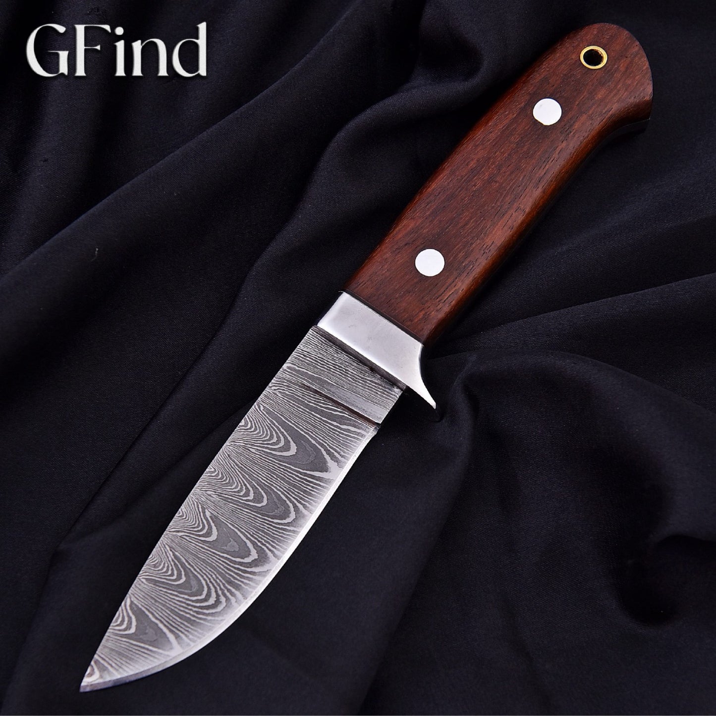 Hunting Knife with Rosewood Handle | GFind Outdoor Blade