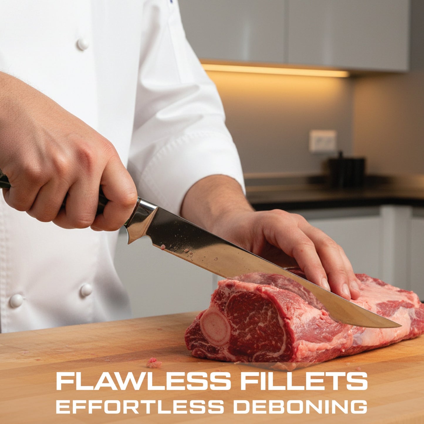 GFind Pro Fillet Knife Hand-Forged 12C27 Stainless Steel Blade | With Resin Handle