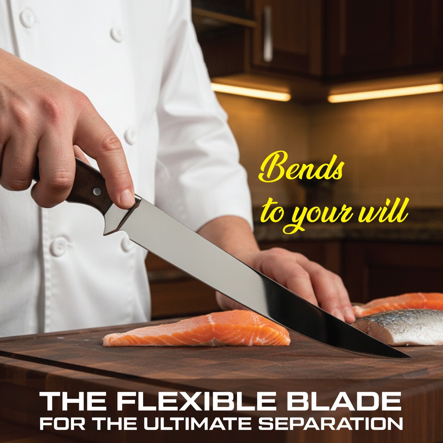 GFind Pro Fillet Knife Hand-Forged 12C27 Stainless Steel Blade | With Rosewood Handle