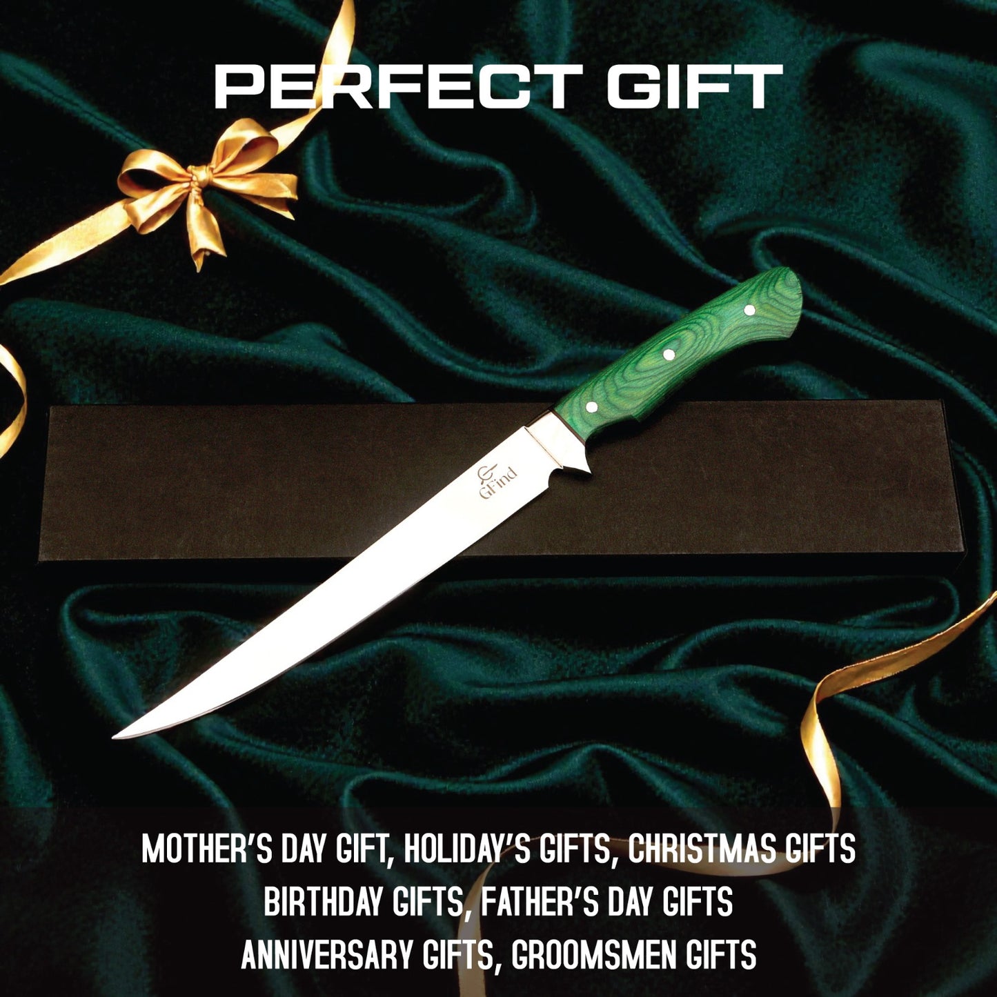 Professional fish and meat fillet knife – pakkawood handle