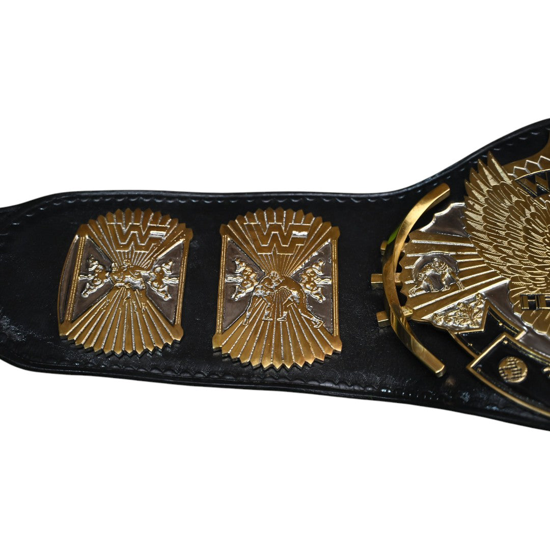 WORLD HEAVYWEIGHT WRESTLING CHAMPIONSHIP BELT – 4MM LEATHER & GOLD-PLATED AND DUAL PLATED (FREE SHIPPING+BAG)