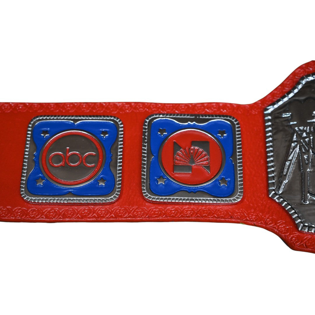 NWA TELEVISION CHAMPIONSHIP BELT – 4MM LEATHER & NICKEL-PLATED GLORY (FREE SHIPPING+BAG)