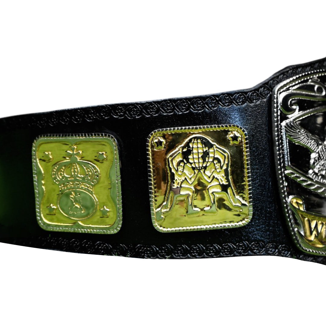 AWA SOUTHERN TAG TEAM CHAMPIONSHIP BELT – 4MM LEATHER & NICKEL-PLATED (FREE SHIPPING+BAG)