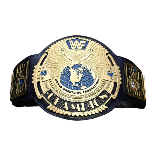 WWF WORLD WRESTLING FEDERATION CHAMPIONSHIP BELT – 4MM LEATHER & GOLD-PLATED (FREE SHIPPING+BAG)