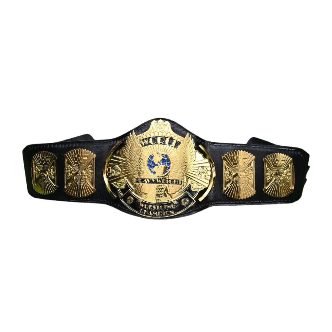 WORLD HEAVYWEIGHT WRESTLING CHAMPIONSHIP BELT – 4MM LEATHER & GOLD-PLATED AND DUAL PLATED (FREE SHIPPING+BAG)