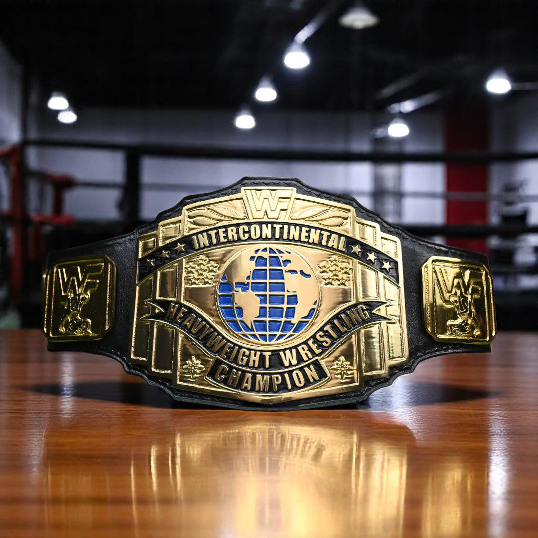 INTERCONTINENTAL HEAVYWEIGHT CHAMPIONSHIP BELT – 4MM LEATHER & GOLD-PLATED (FREE SHIPPING+ BAG)