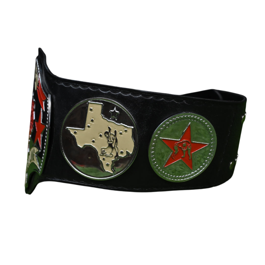 Texas Heavyweight Wrestling Championship Belt – 4MM Premium Leather Strap & Nickel-Plated Medals (FREE SHIPPING+BAG)